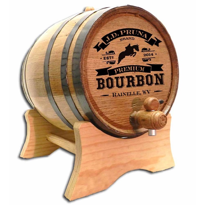 Engraved Kentucky Derby Oak Bourbon Barrel OBC-B446