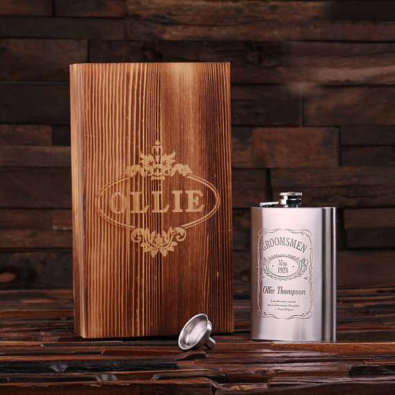 Personalized Stainless Steel 18oz Man Up Flask