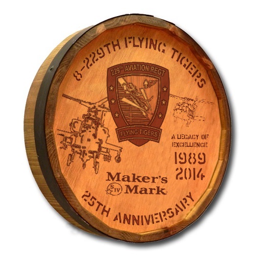 8229th A R B Quarter Barrel Head Sign With Makers Mark Logo by Black