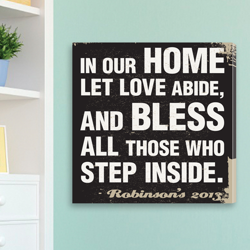 Personalized Family Antiqued Prayer Canvas CA0003