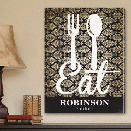 Personalized Family Bistro Eats Canvas CA0014