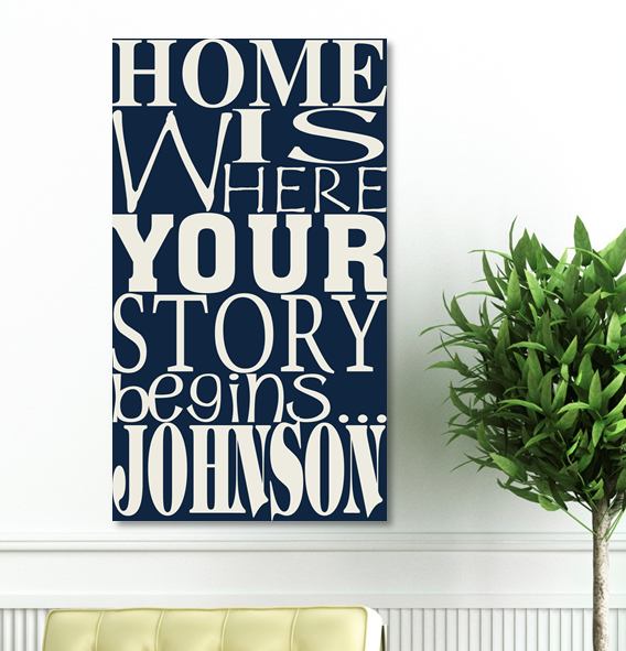 Custom Where Our Story Begins Canvas CA0017