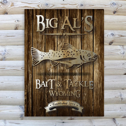 Personalized Rustic Wood Grain Cabin Canvas Print