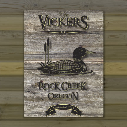 Personalized Weathered Wood Grain Cabin Canvas Print