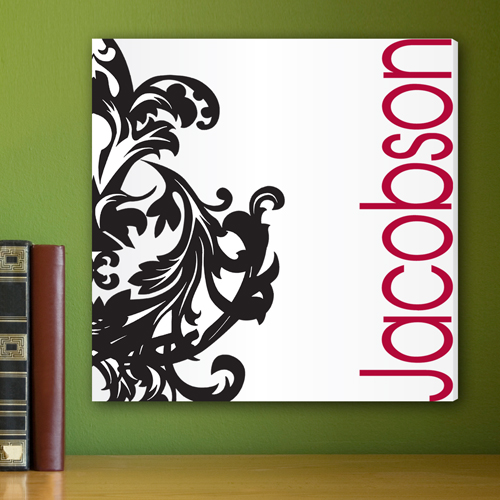 Personalized Drastastic Fleur-de-lis Family Canvas CA0022