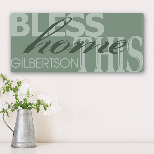 Personalized Our Green Home Canvas CA0029