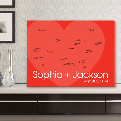 Personalized Wedding Signatures Canvas Love For Ever CA0044