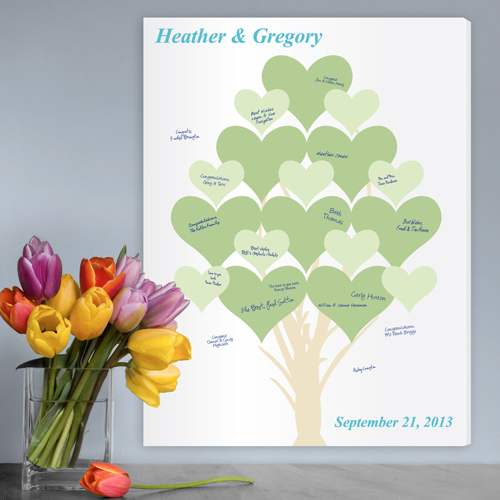 Personalized Wedding Signatures Tree Branches Of Love Canvas CA0045