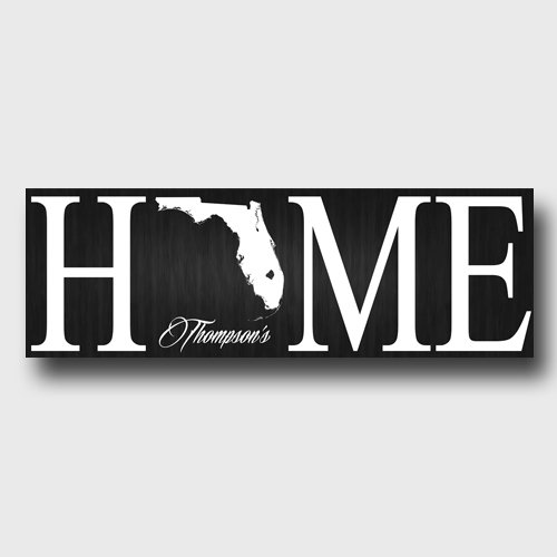 Personalized Home State Love Family Canvas
