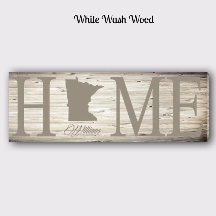 Personalized Home State Love Family Canvas
