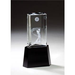 Crystal Golfer Silhouette Trophy CRY340