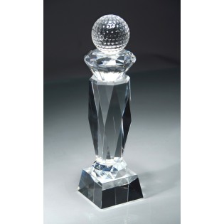 Crystal Prism Golf Trophy CRY43