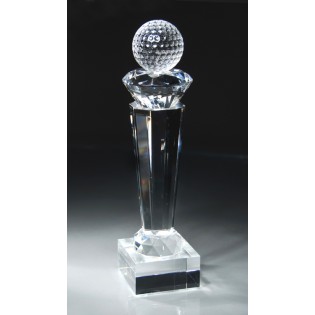 Crystal Golf Ball Trophy CRY44