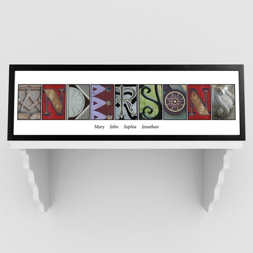 Modern Architectural Colorful Family Name Print