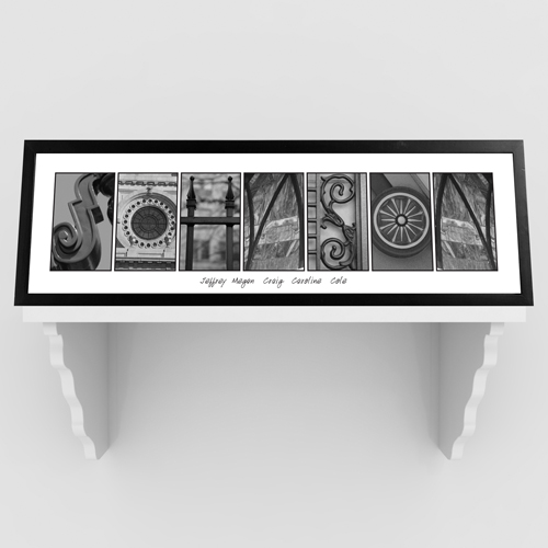 Modern Architectural Black and White Family Name Print GC1008