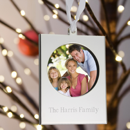 Silver Frame Christmas Holiday Ornament GC1024