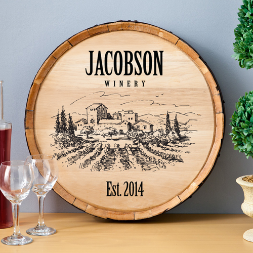 Personalized Wine Barrel Home Decor Sign GC1036