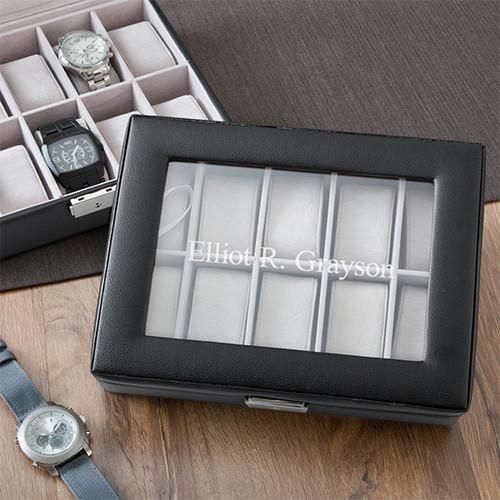 Personalized Stitched Leather Watch Case GC1082