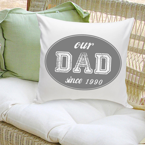 Personalized Family Name With Year Throw Pillows