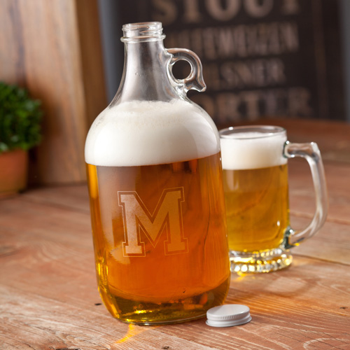 Personalized 64oz Varsity Letter Beer Growler GC1093