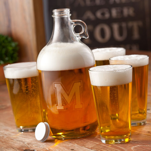 Personalized 64oz Beer Growler Set GC1095