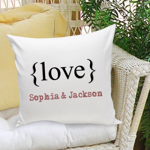 Personalized Couples Love Throw Pillows