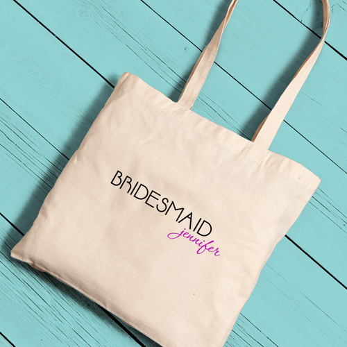Custom Printed Bridesmaid Perfect Tote