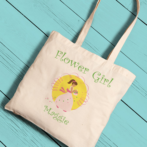 Custom Printed Flower Girl Perfect Tote
