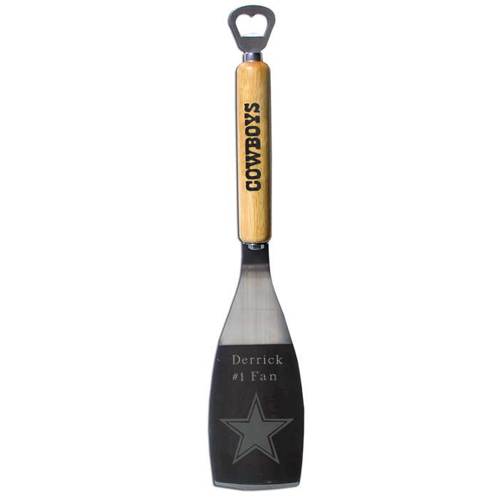 Engraved NFL Bbq Spatula and Bottle Opener