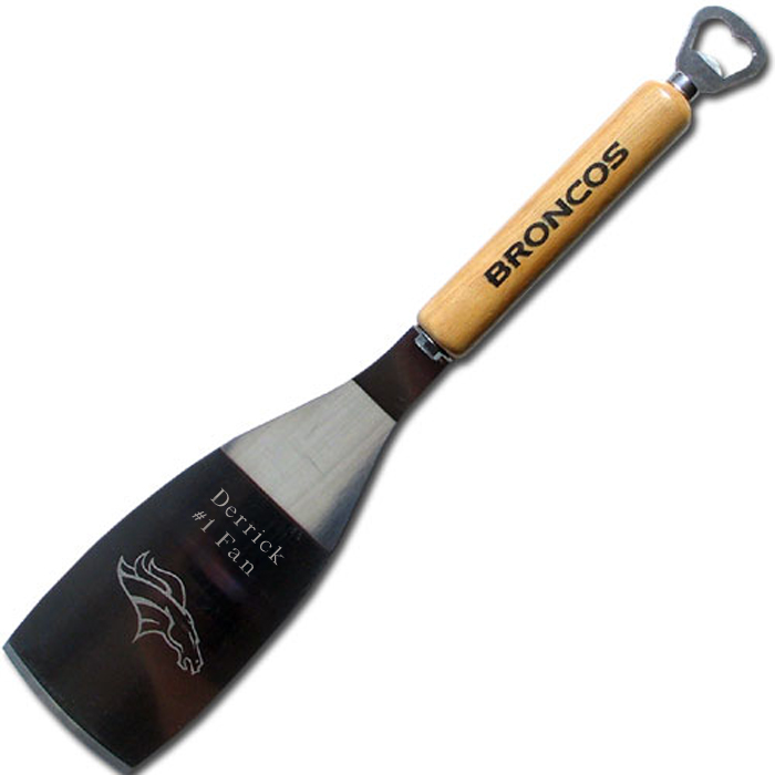 Engraved NFL Bbq Spatula and Bottle Opener