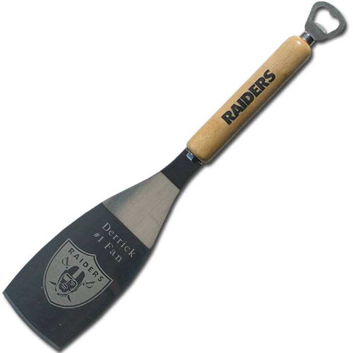 Engraved NFL Bbq Spatula and Bottle Opener