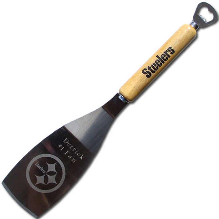 Engraved NFL Bbq Spatula and Bottle Opener