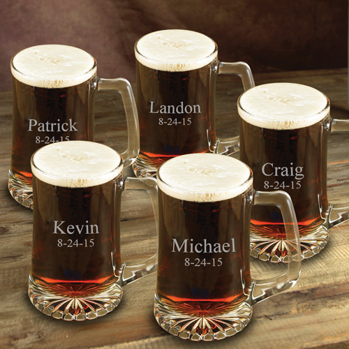 Engraved 25oz Premium Beer Mug Set GC117set-of-five
