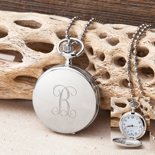Engraved Susie Cue Clock Pendant Necklace GC1223