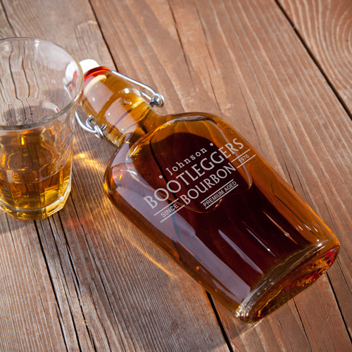 Custom Vintage Glass Flask