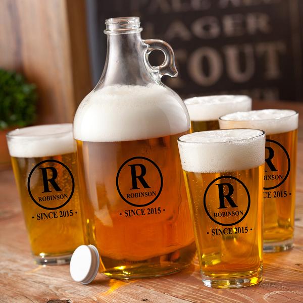 Hand Printed 64oz Growler and Pint Glass Set GC1270