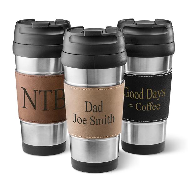 Personalized Leatherette Wrapped Stainless Steel Tumbler GC1362