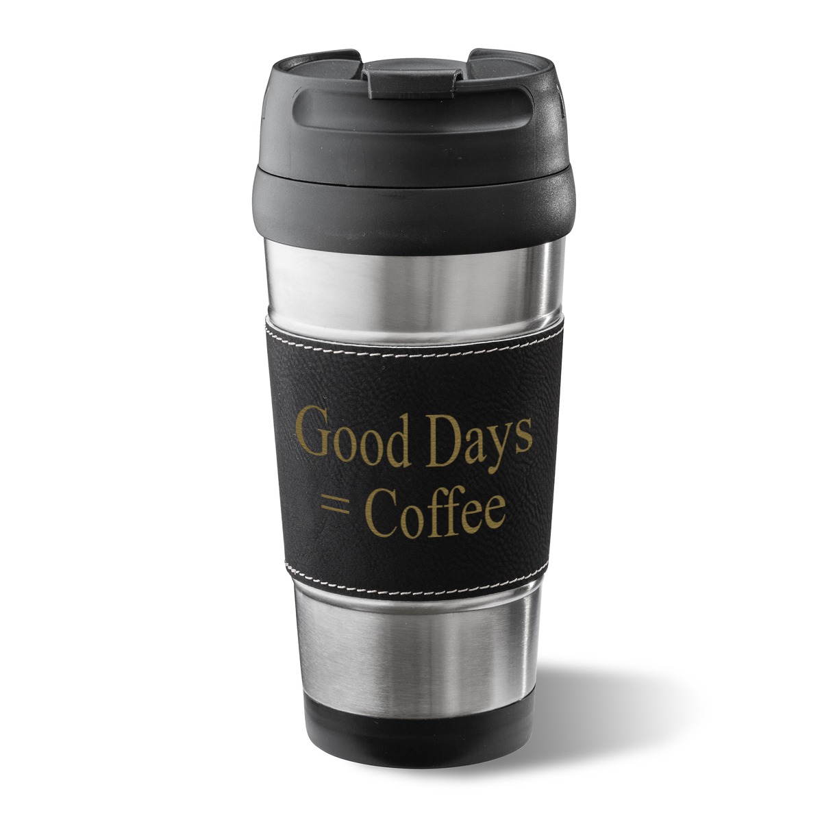 Personalized Leatherette Wrapped Stainless Steel Tumbler