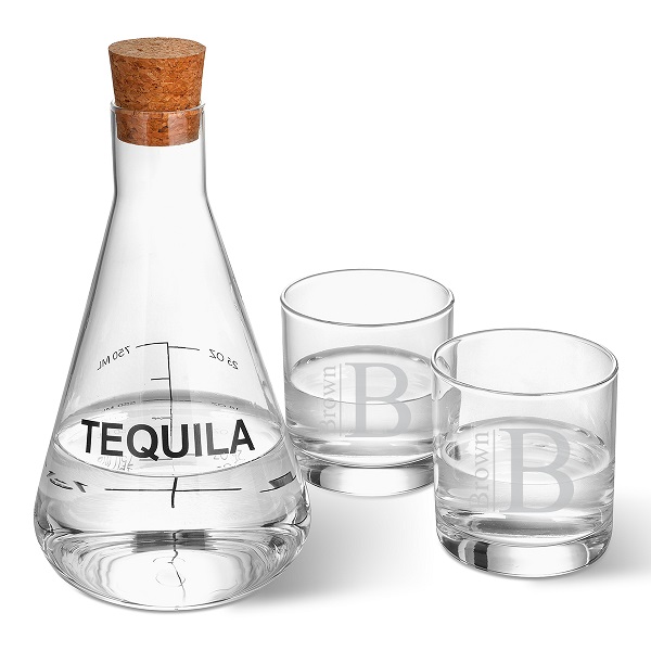 Personalized Glasses With Artland Tequila Decanter