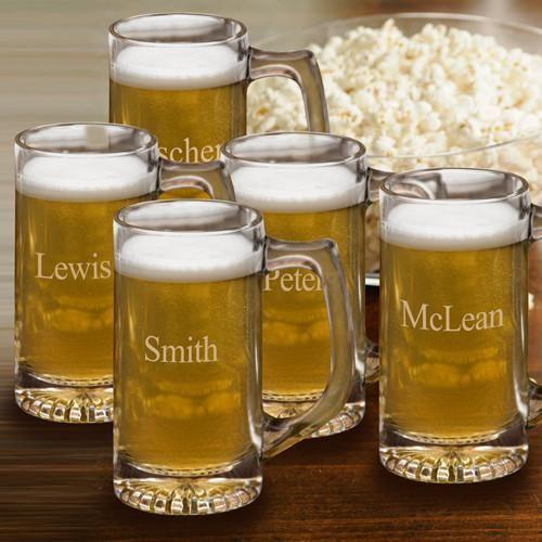 Engraved 12oz Glass Sports Brew Mug