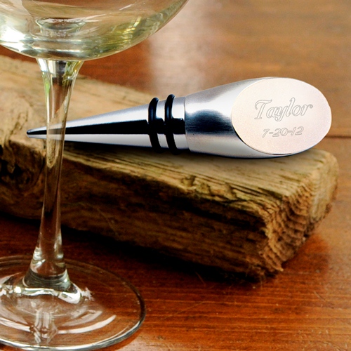 Engraved Stainless Steel Wine Bottle Stopper GC189