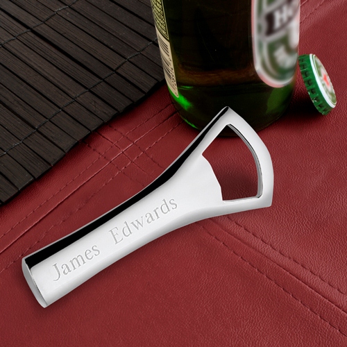 Engraved Silver Plated Bottle Opener GC195