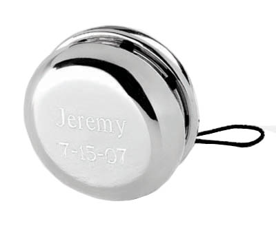 Engraved Polished Silver Yo Yo GC197