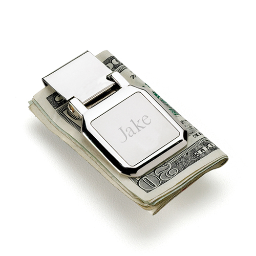 Engraved Dalton Folding Stainless Steel Money Clip GC265