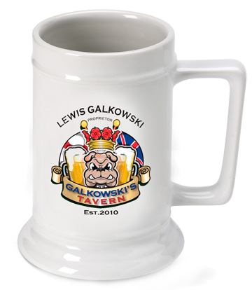 Personalized Ceramic 16oz Beer Stein Mug