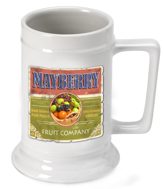 Personalized Ceramic 16oz Beer Stein Mug