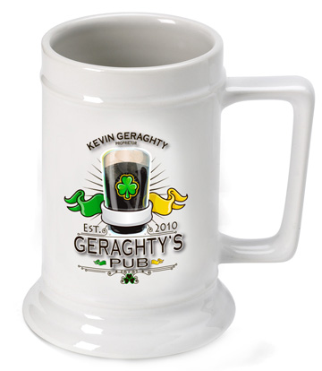 Personalized Ceramic 16oz Beer Stein Mug