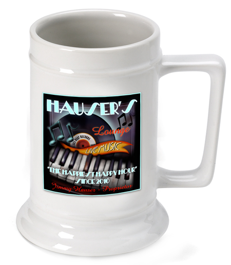 Personalized Ceramic 16oz Beer Stein Mug