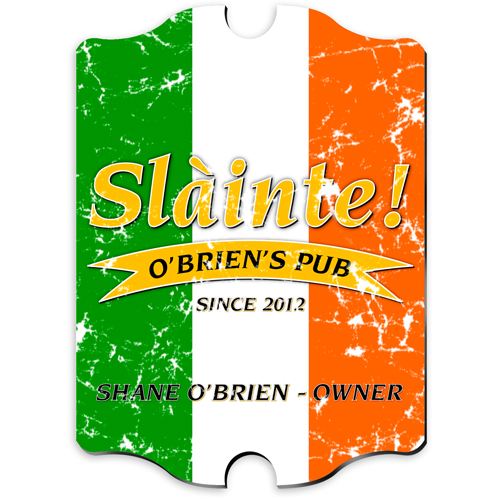 Irish Pride Vintage Custom Pub Sign