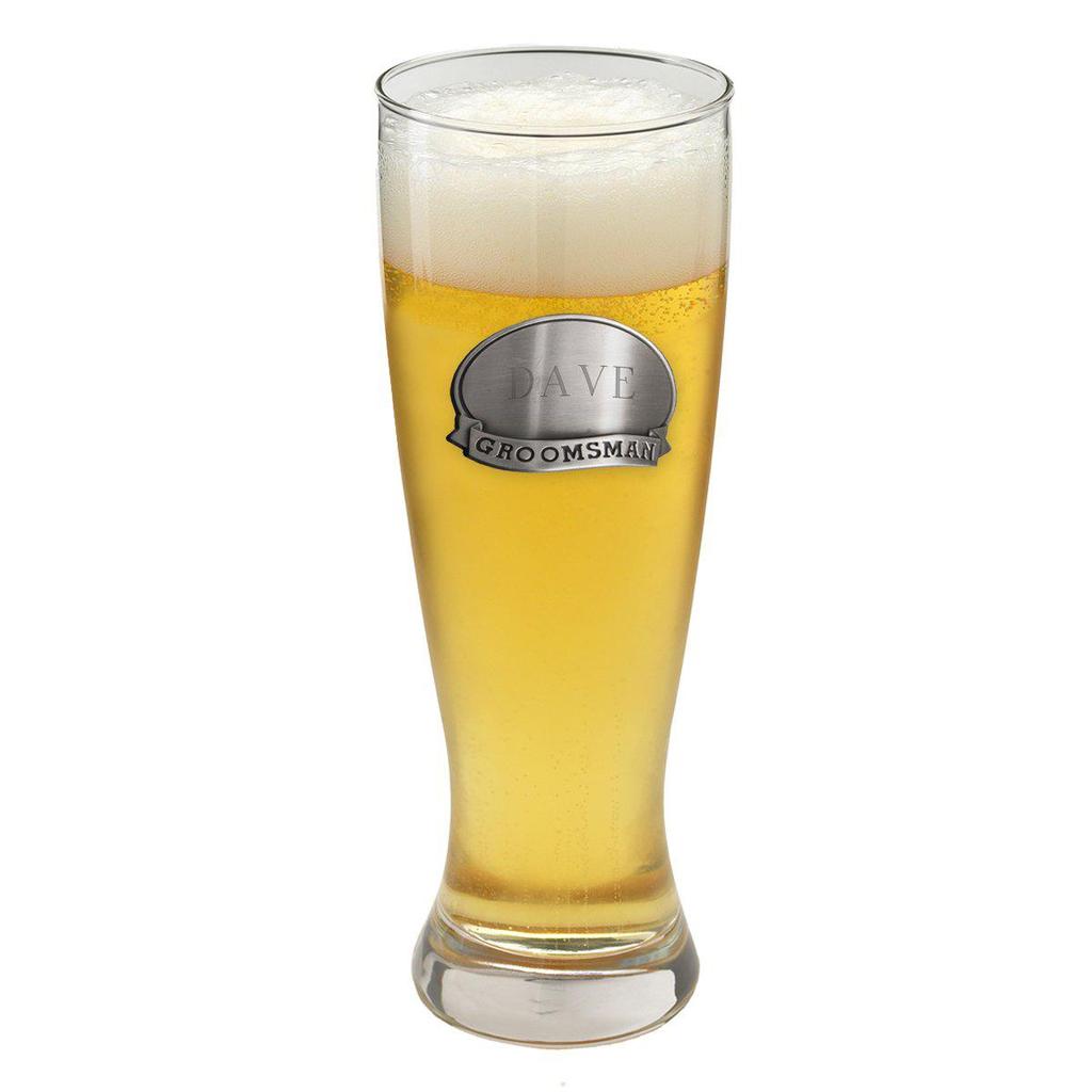 Engraved 20oz Groomsmen Grand Pilsner Glass